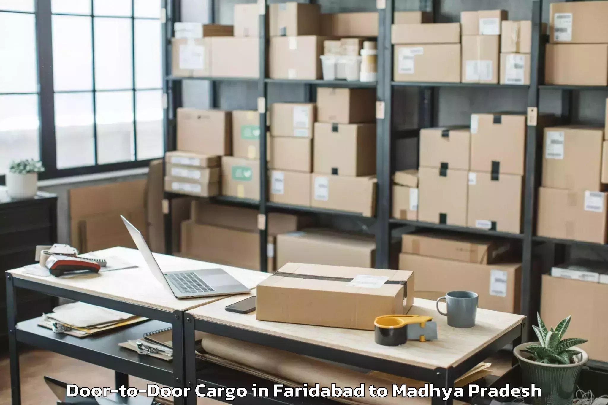 Quality Faridabad to Gwalior Airport Gwl Door To Door Cargo